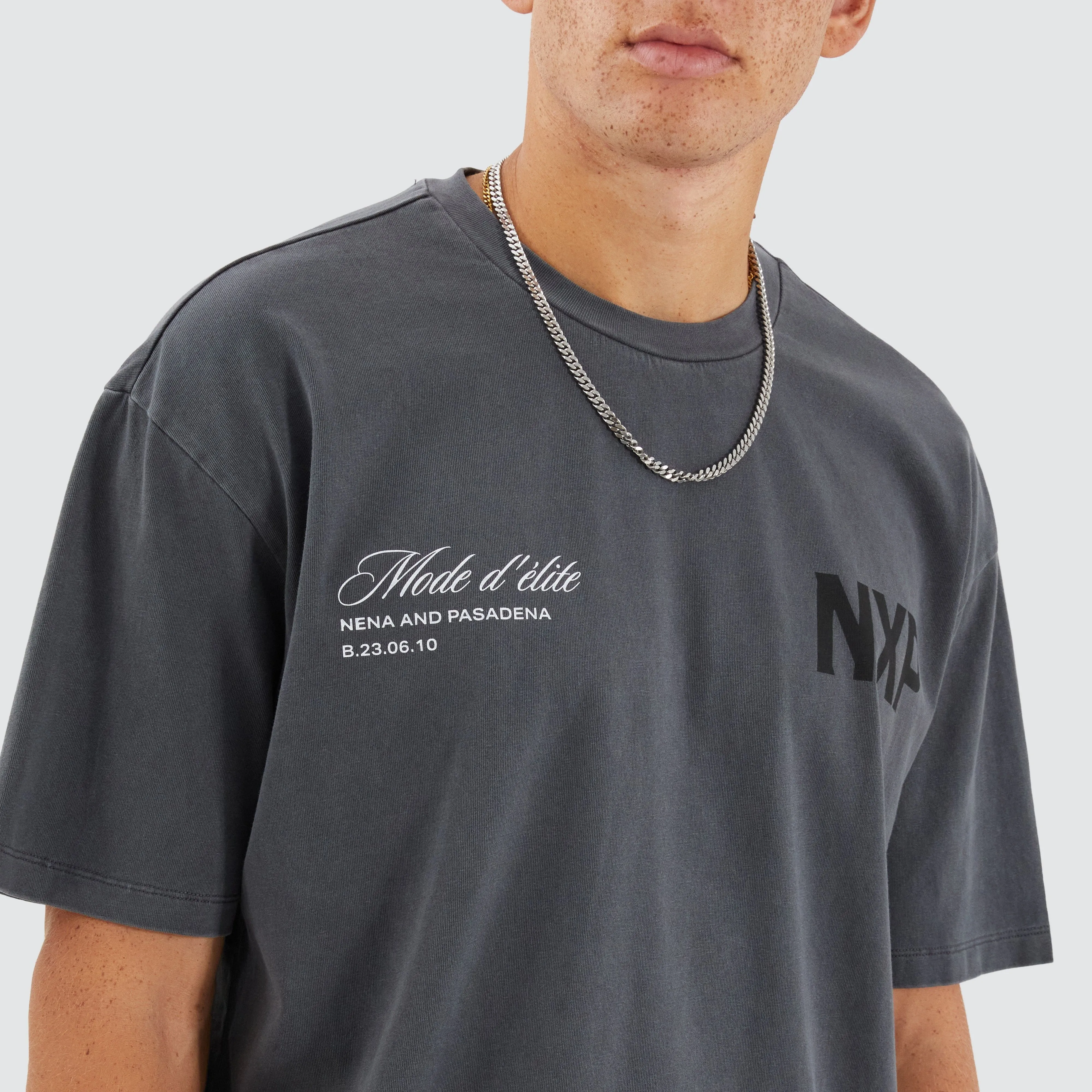 Central Box Fit Tee Pigment Asphalt sold by Neverland product image thumbnail 3