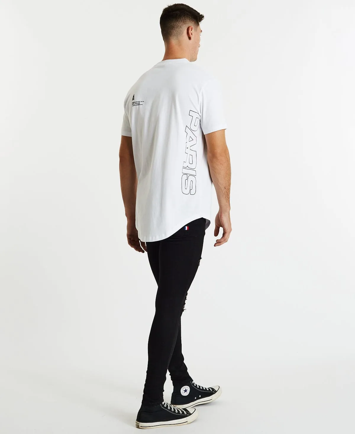Chauffe Dual Curved T-Shirt White sold by Neverland product image thumbnail 5