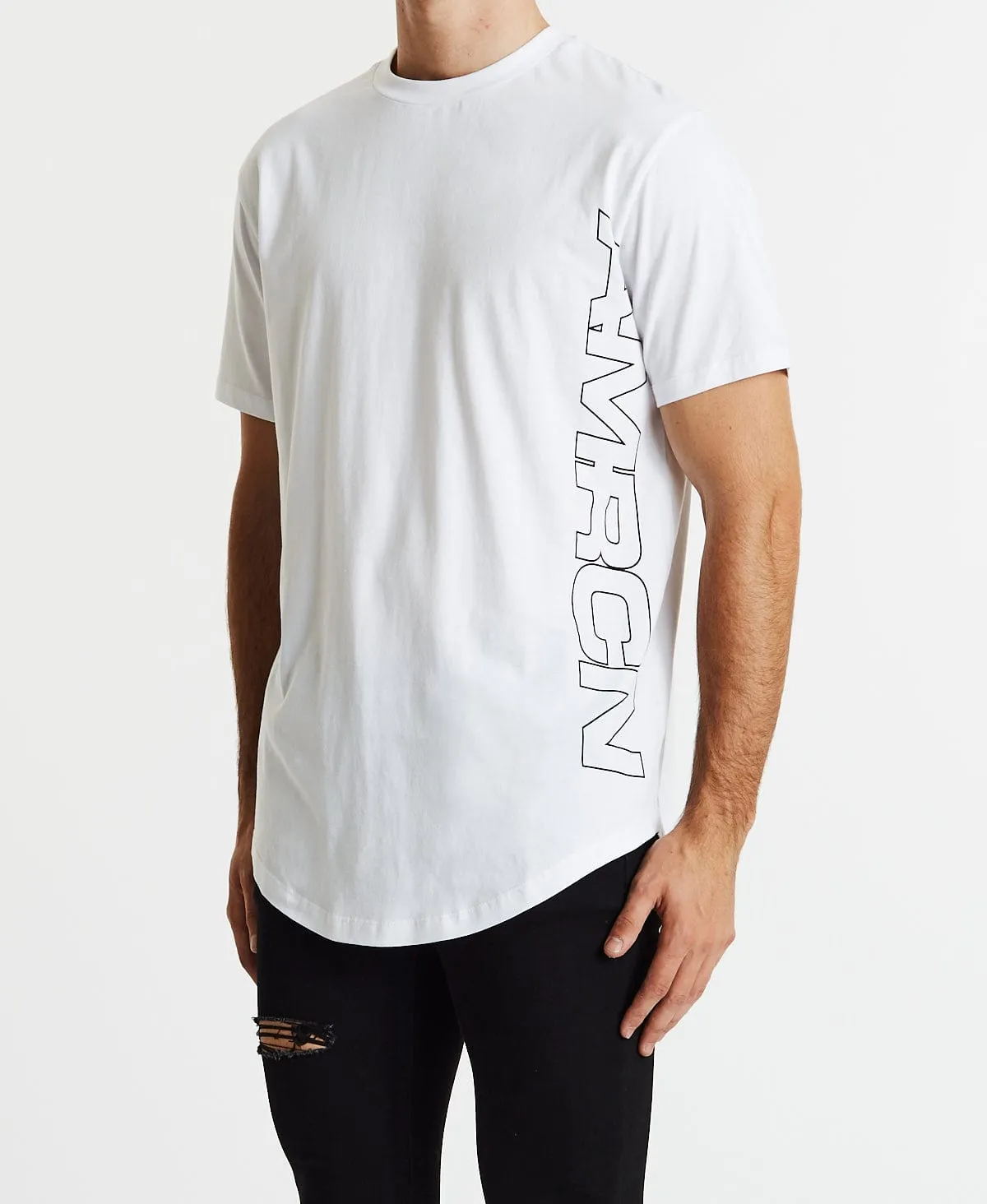 Chauffe Dual Curved T-Shirt White sold by Neverland product image thumbnail 3