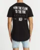 Fire Flame Cape Back T-Shirt Acid Black sold by Neverland