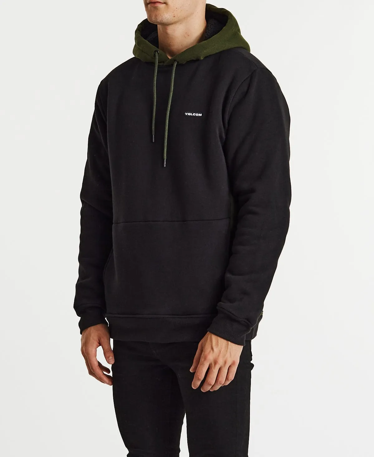 Single Stone Lined Pullover Hoodie Black/Duffle sold by Neverland product image thumbnail 3