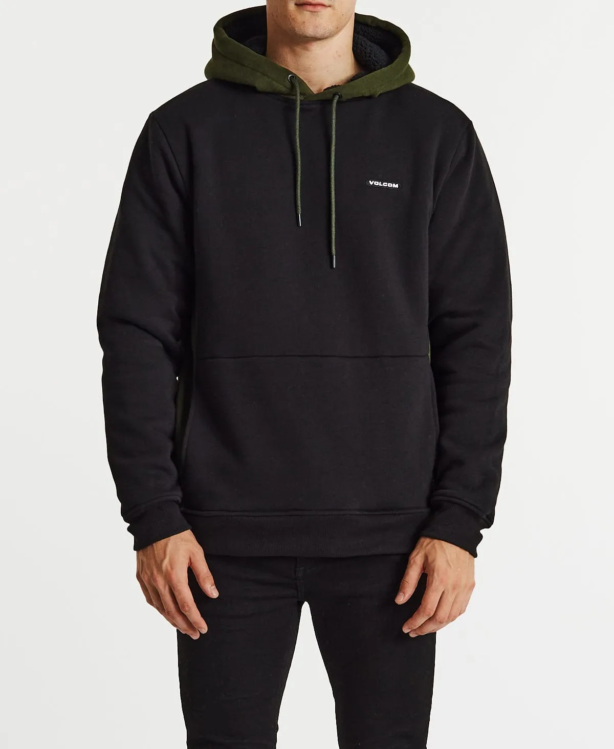 Single Stone Lined Pullover Hoodie Black/Duffle sold by Neverland