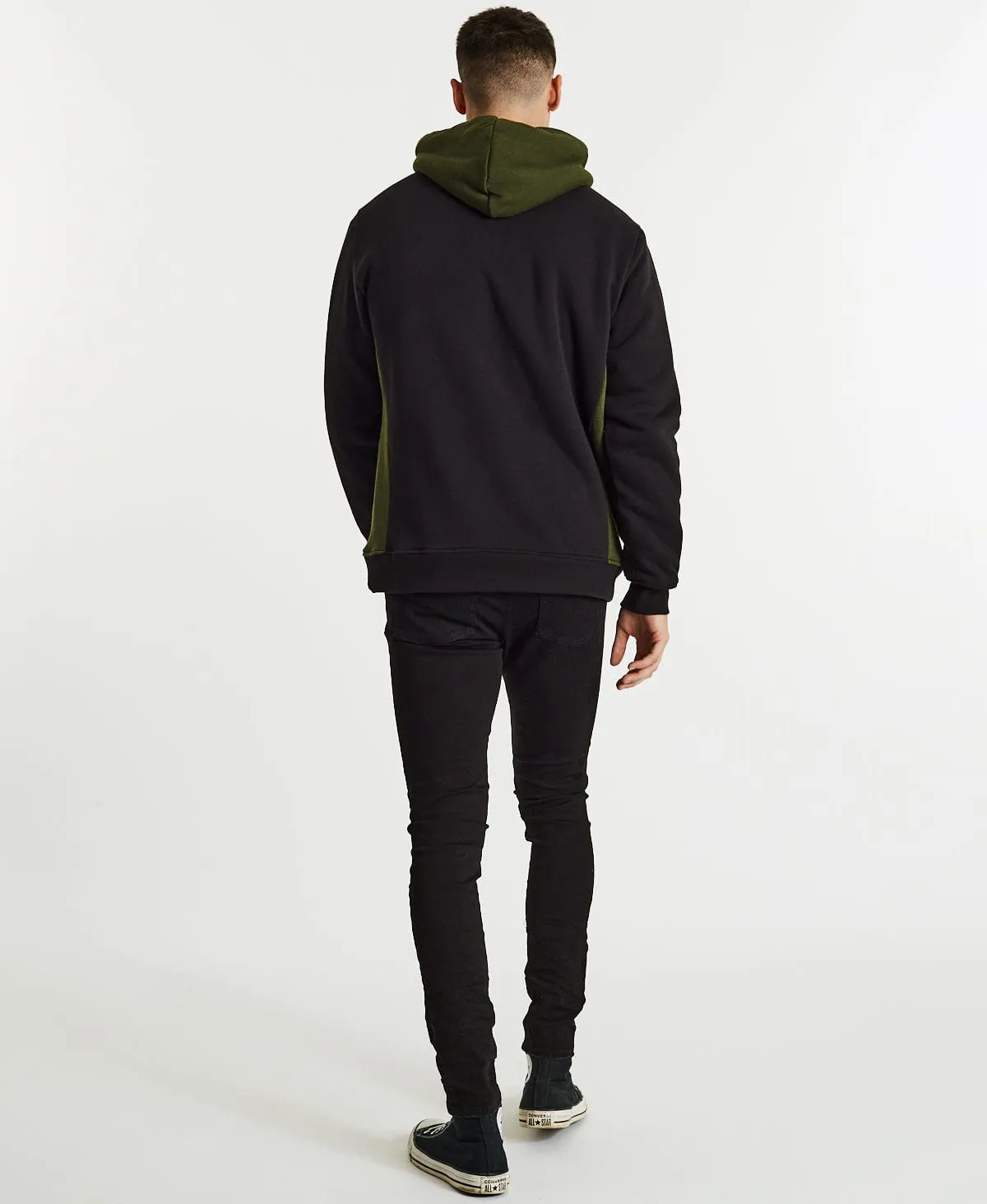 Single Stone Lined Pullover Hoodie Black/Duffle sold by Neverland product image thumbnail 5