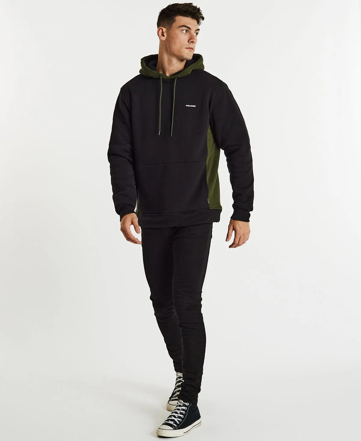 Single Stone Lined Pullover Hoodie Black/Duffle sold by Neverland product image thumbnail 4