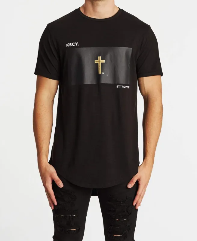 Now & Forever Dual Curved T-Shirt Jet Black sold by Neverland