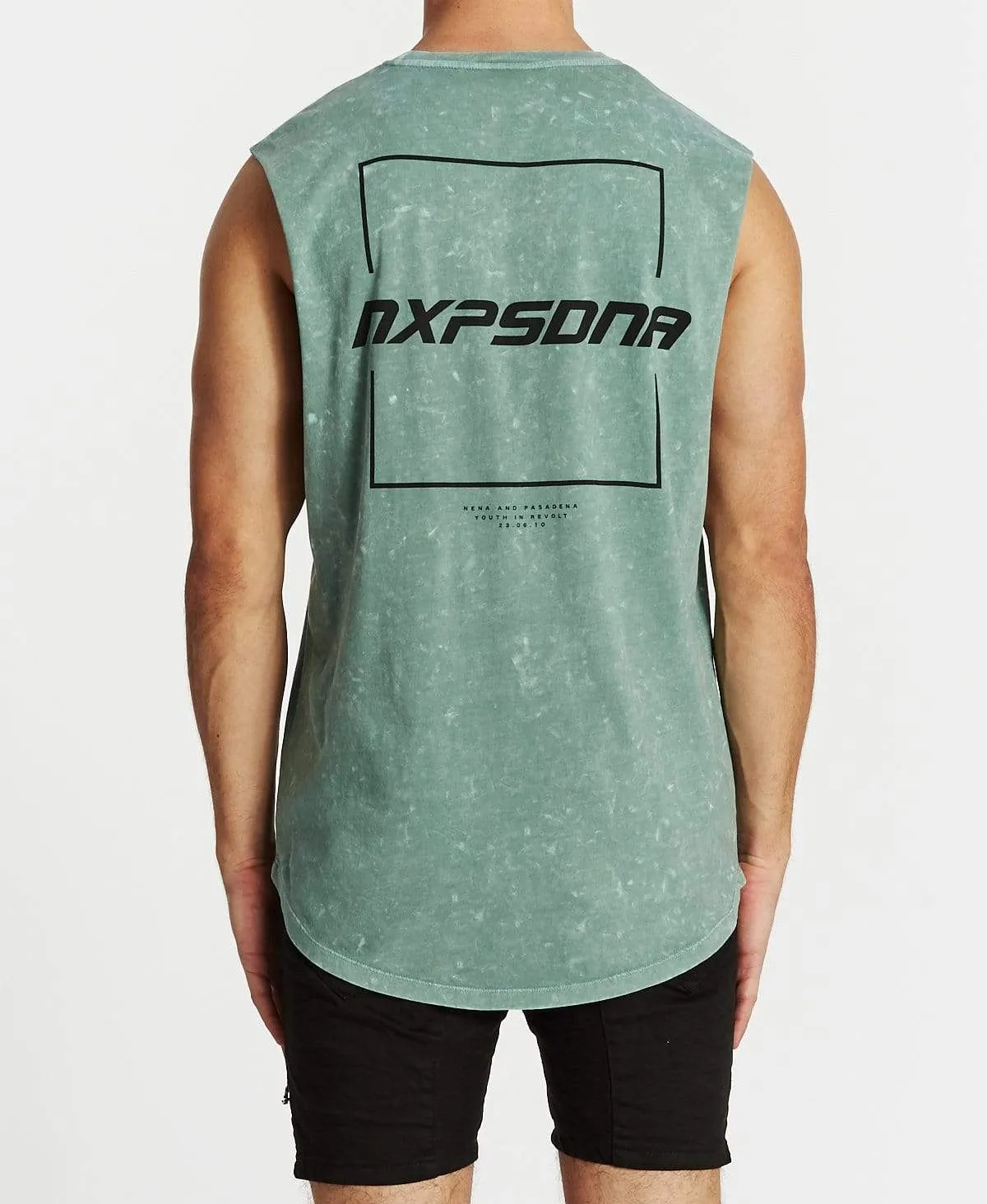 Accelerate Scoop Back Muscle Tee Acid Teal sold by Neverland