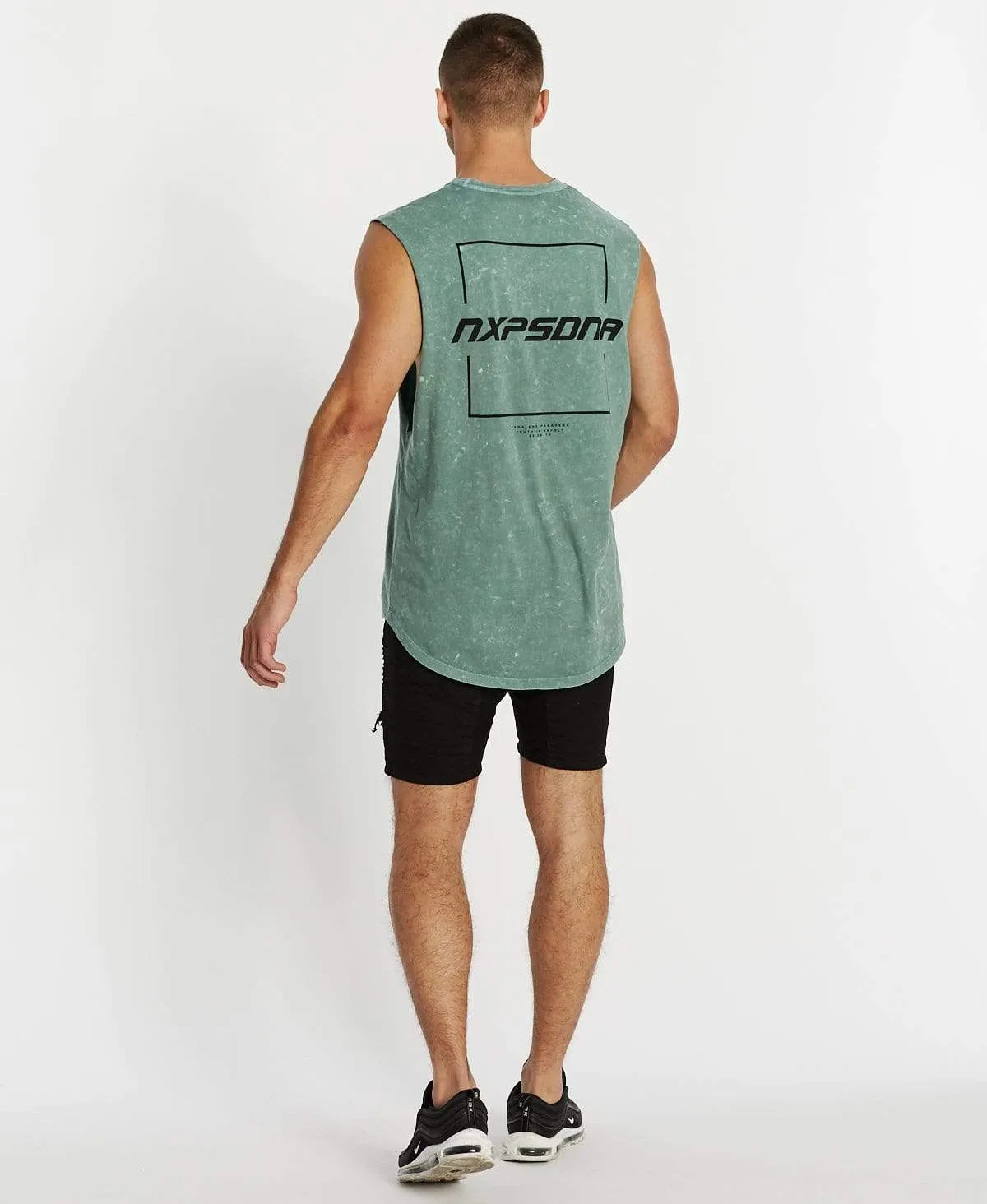 Accelerate Scoop Back Muscle Tee Acid Teal sold by Neverland product image thumbnail 5