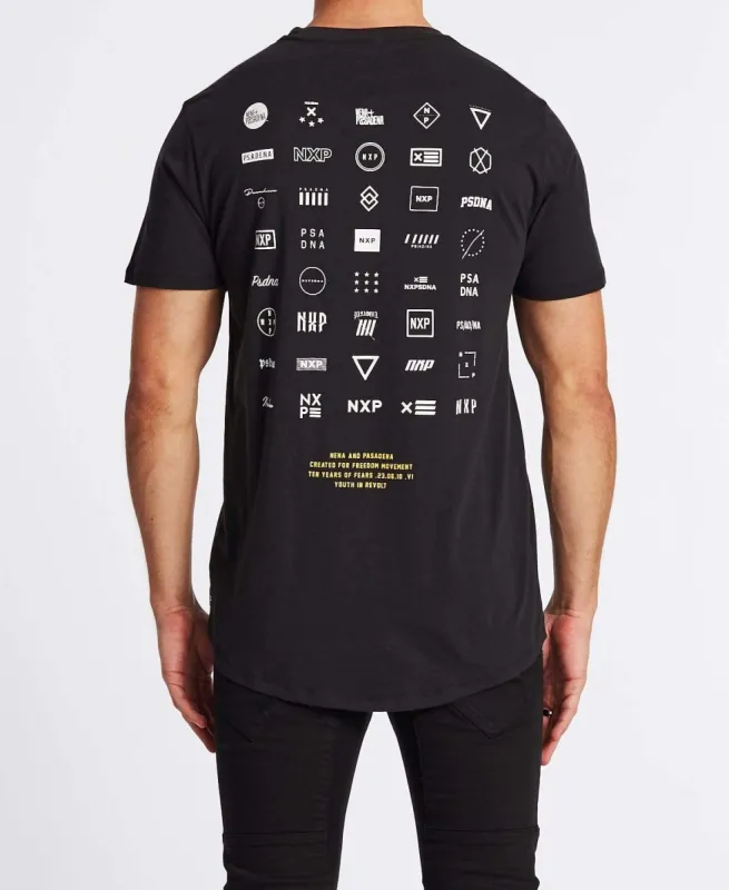 Recollection Scoop Back T-Shirt Jet Black sold by Neverland