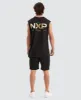 Beamer Scoop Back Muscle Tee Jet Black sold by Neverland
