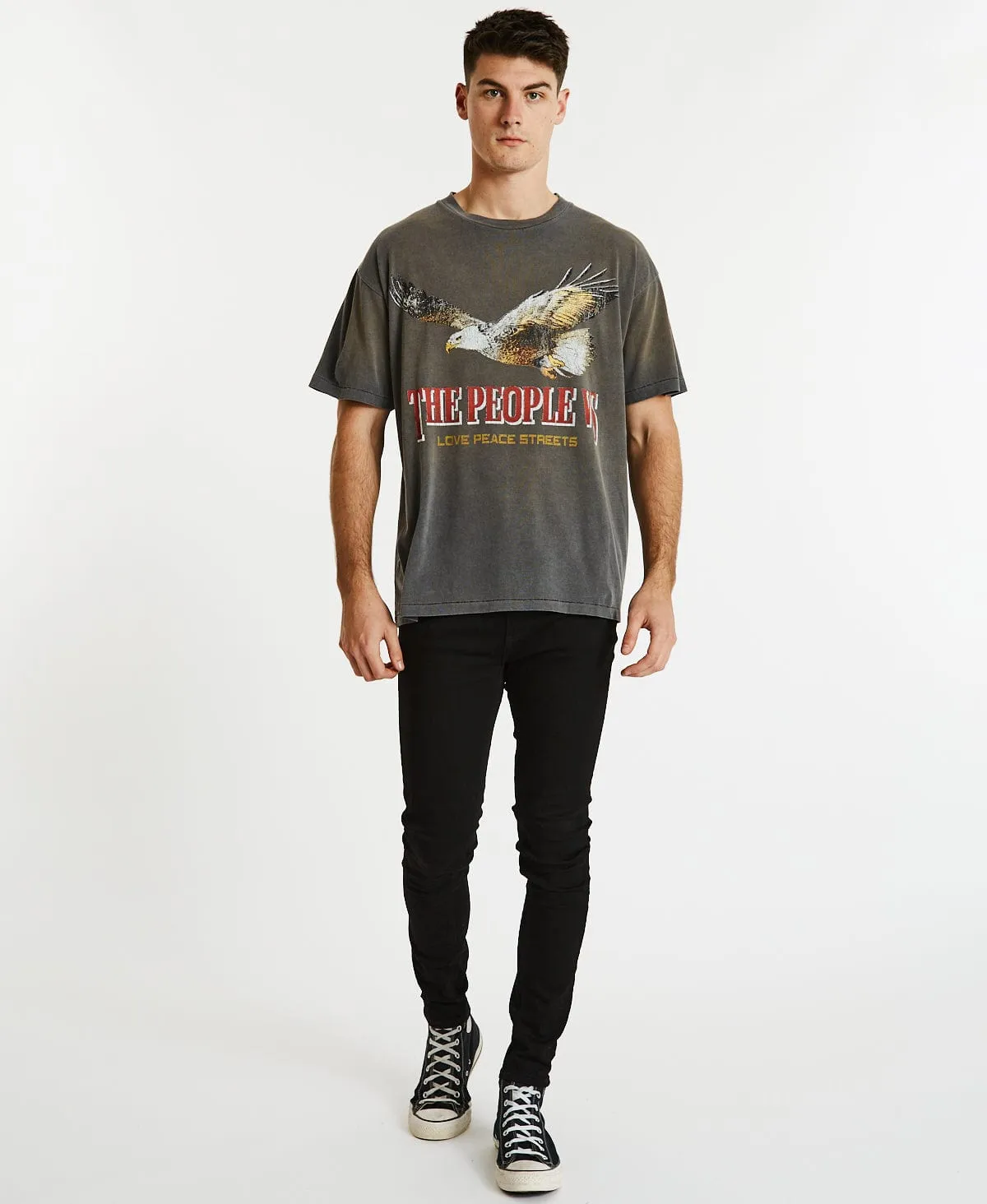 Soaring High Vintage T-Shirt Smashed Black sold by Neverland product image thumbnail 4