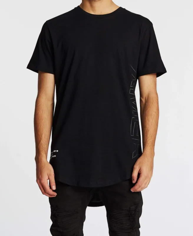 Declaration Dual Curved T-Shirt Jet Black sold by Neverland