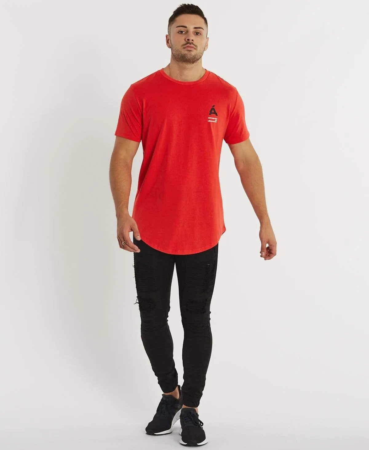 Riche Dual Curved T-Shirt Red sold by Neverland product image thumbnail 4