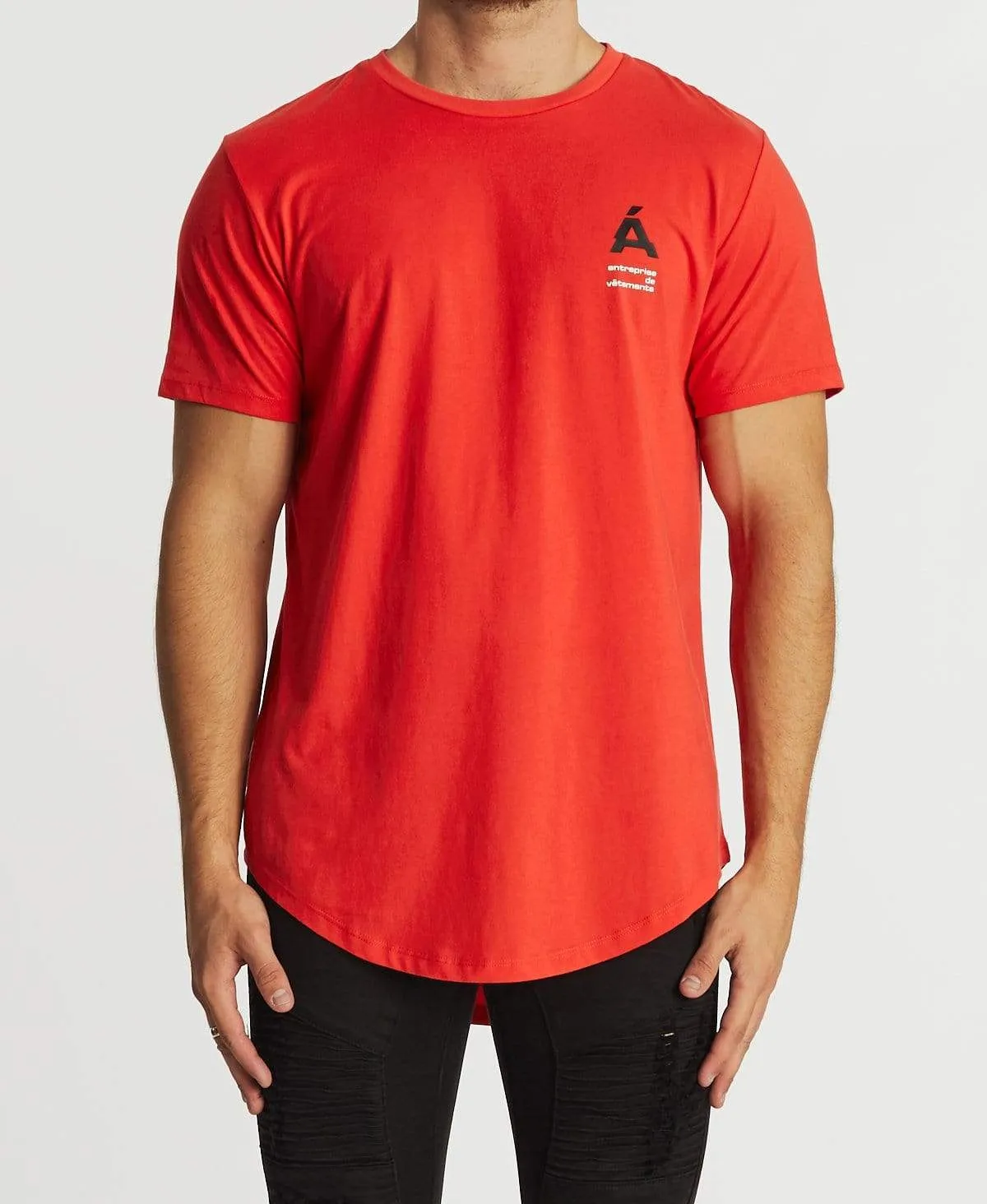 Riche Dual Curved T-Shirt Red sold by Neverland product image thumbnail 2