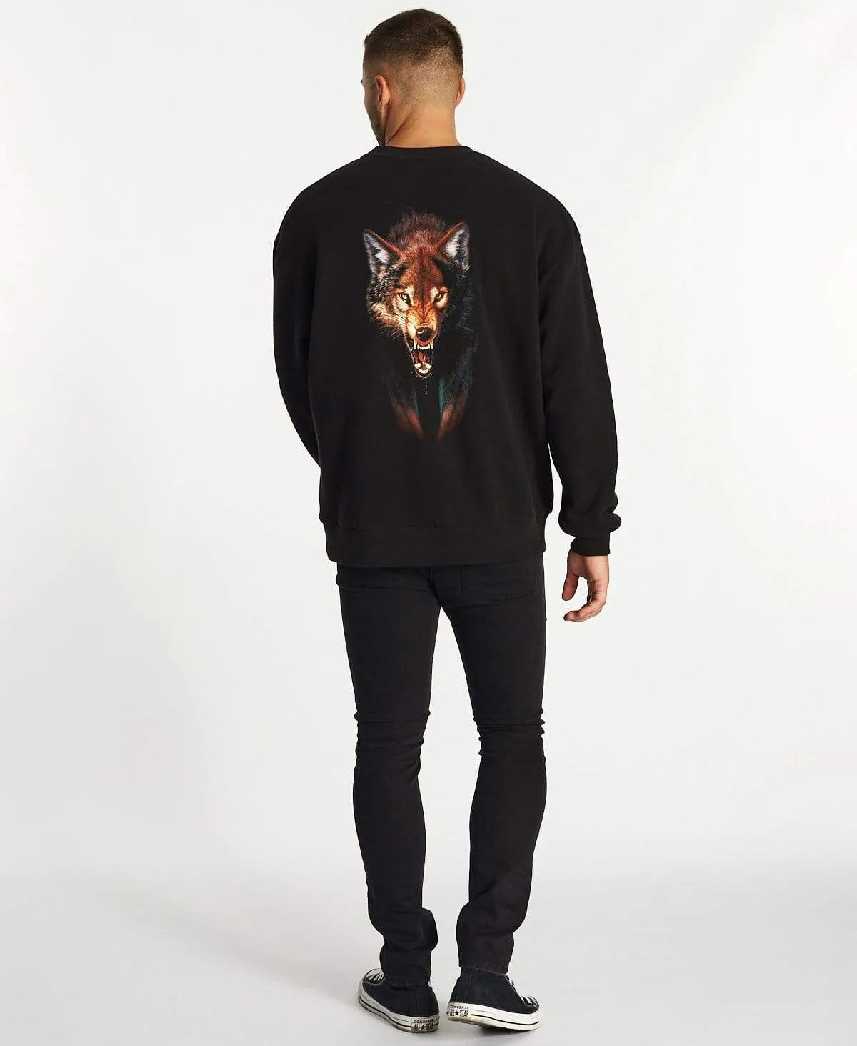 Wolves Relaxed Jumper Jet Black sold by Neverland product image thumbnail 5