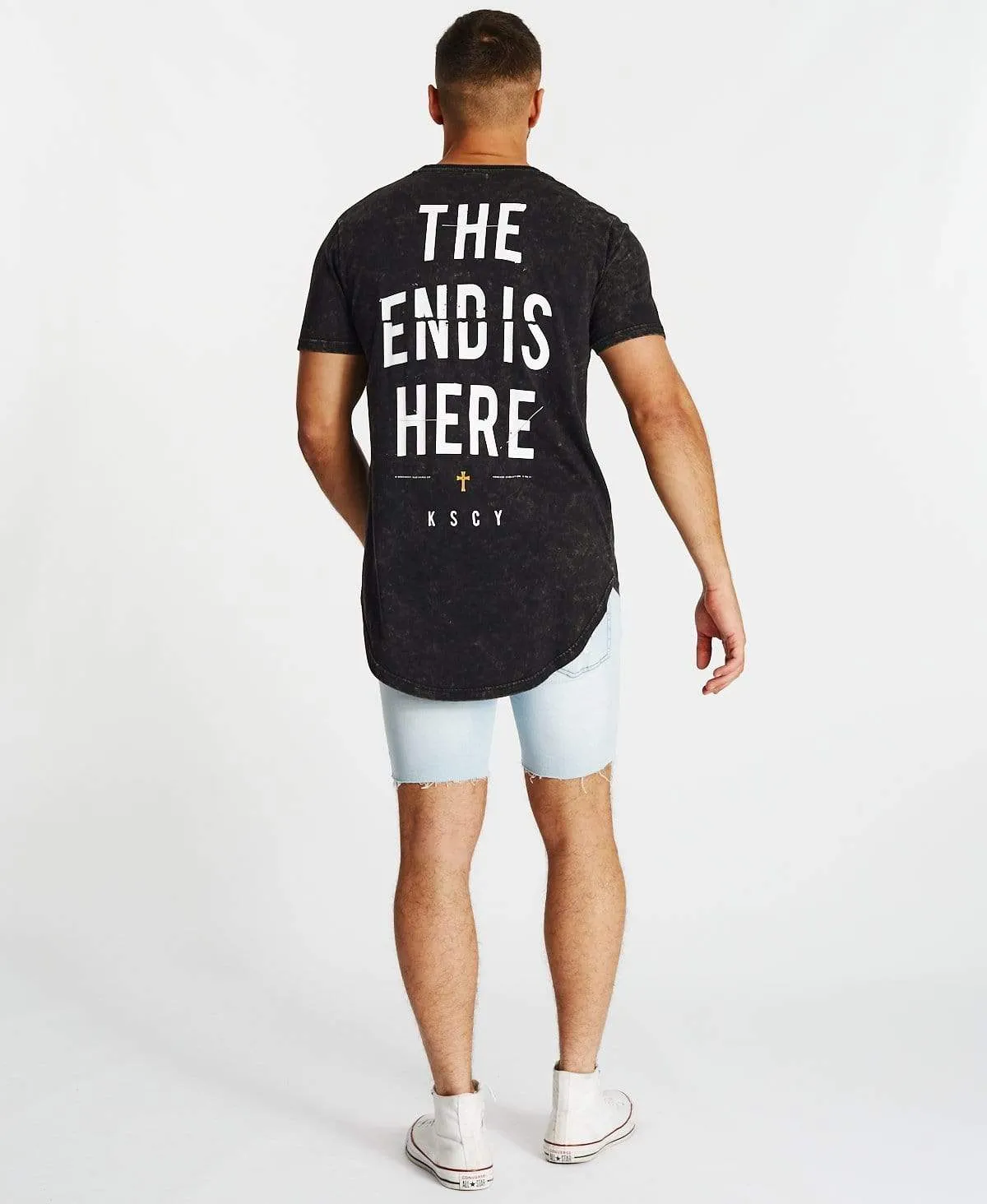 Ended Dual Curved T-Shirt All Black sold by Neverland product image thumbnail 5