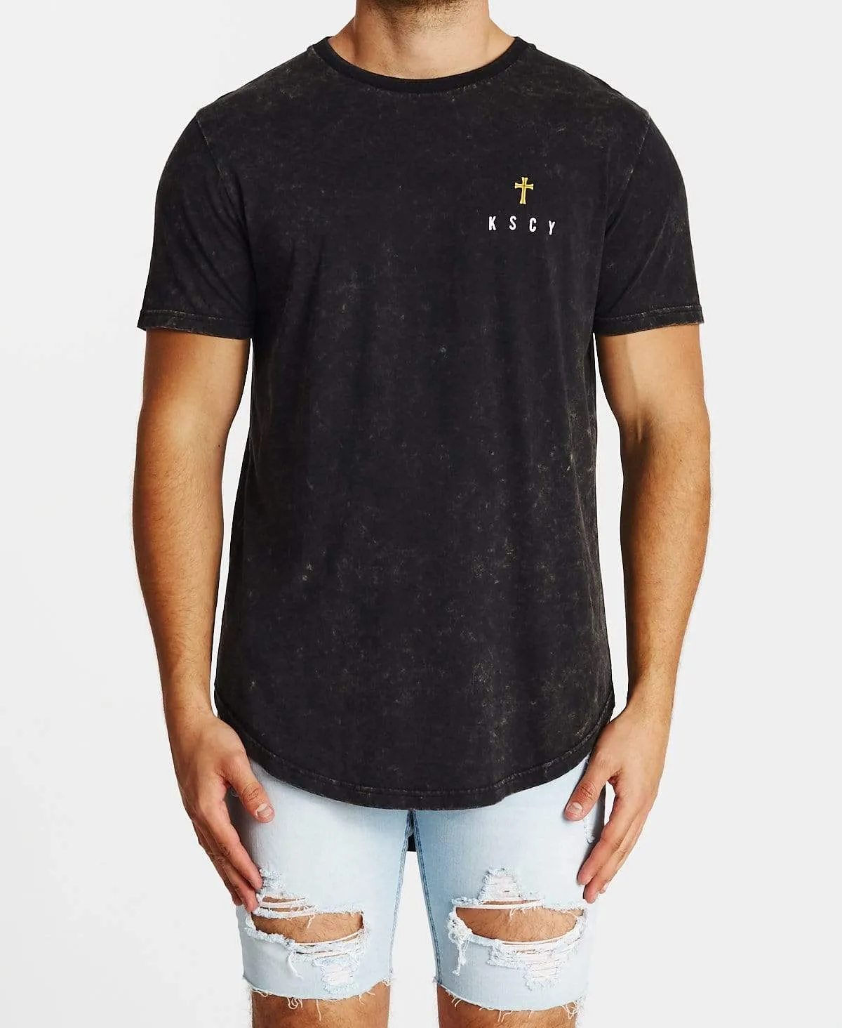 Ended Dual Curved T-Shirt All Black sold by Neverland product image thumbnail 2