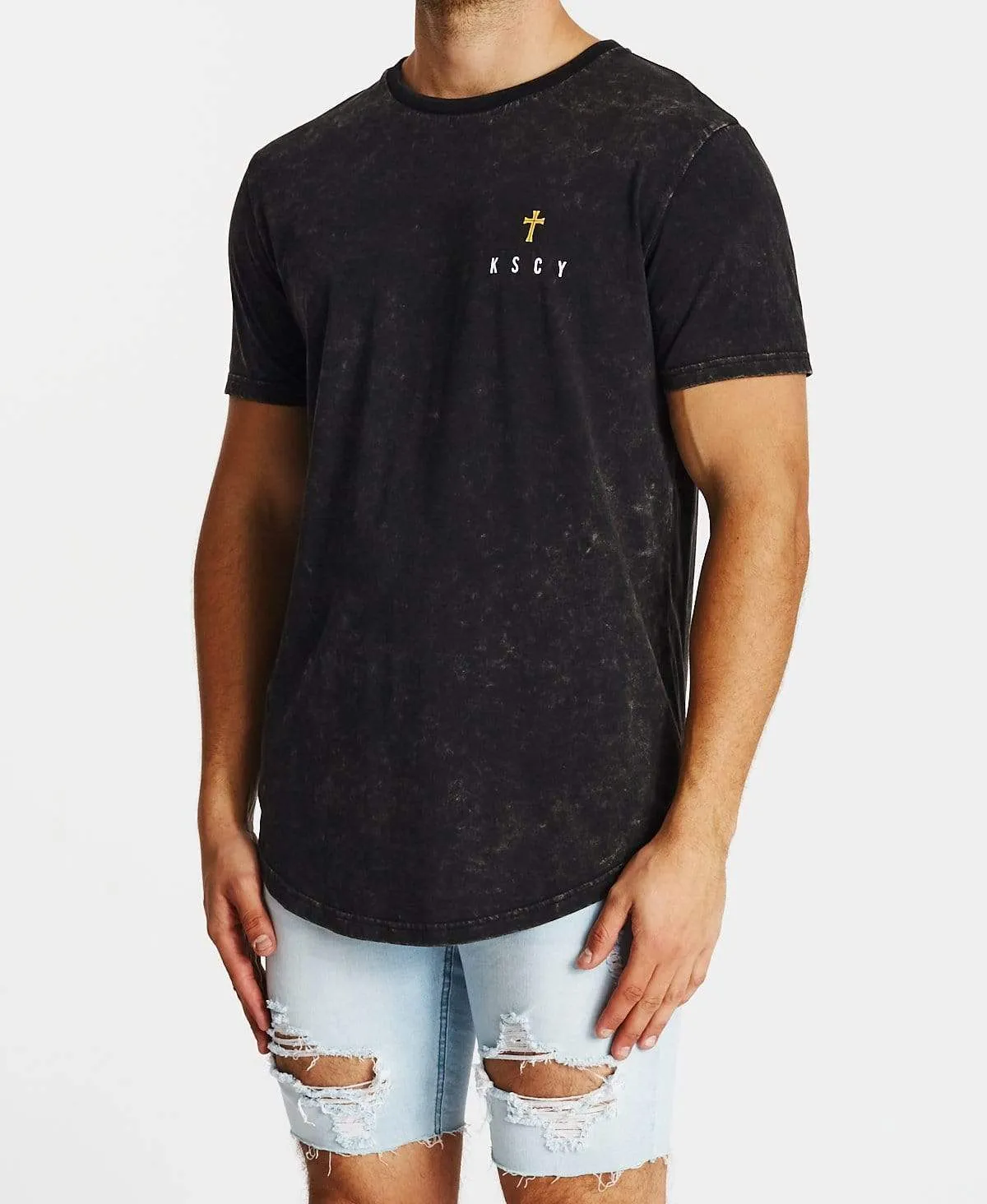 Ended Dual Curved T-Shirt All Black sold by Neverland product image thumbnail 4