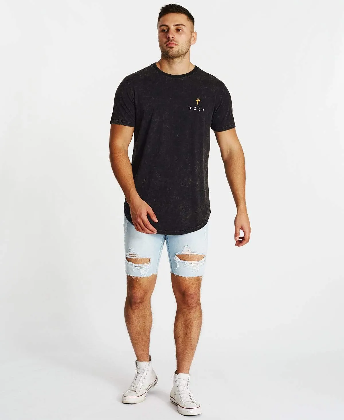 Ended Dual Curved T-Shirt All Black sold by Neverland product image thumbnail 3