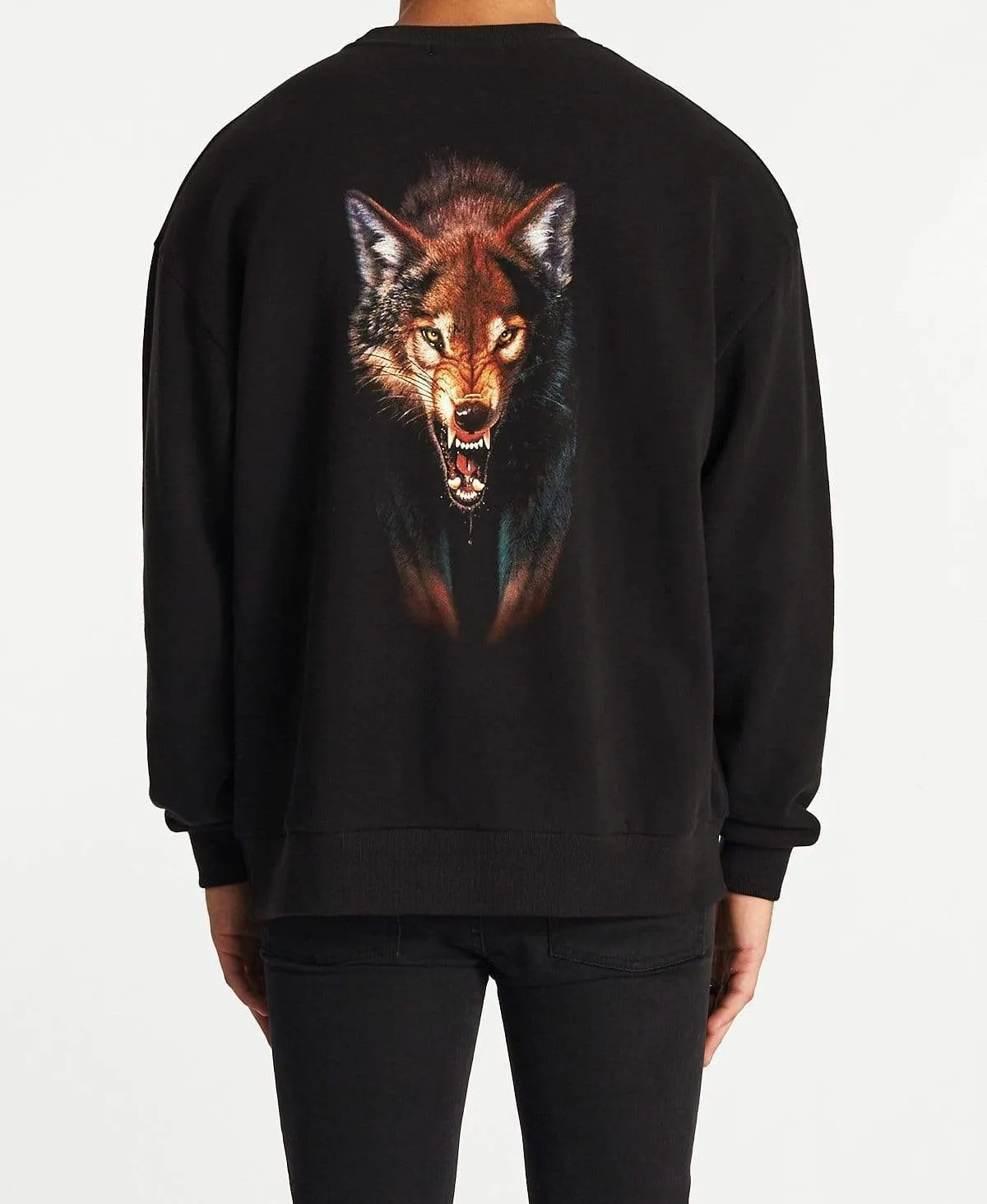 Wolves Relaxed Jumper Jet Black sold by Neverland
