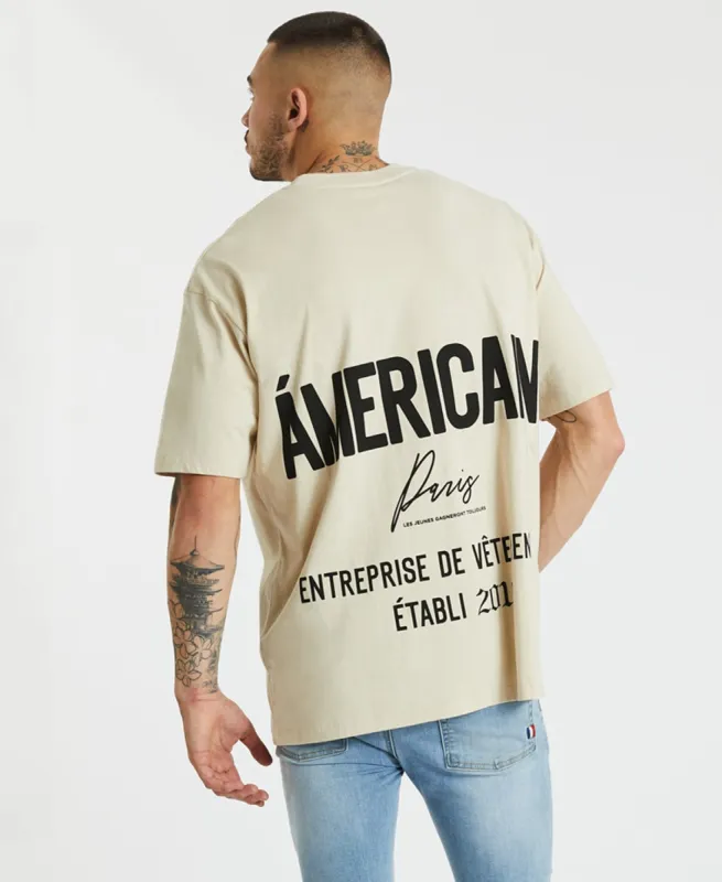 Alberton Box Fit T-Shirt Sand sold by Neverland