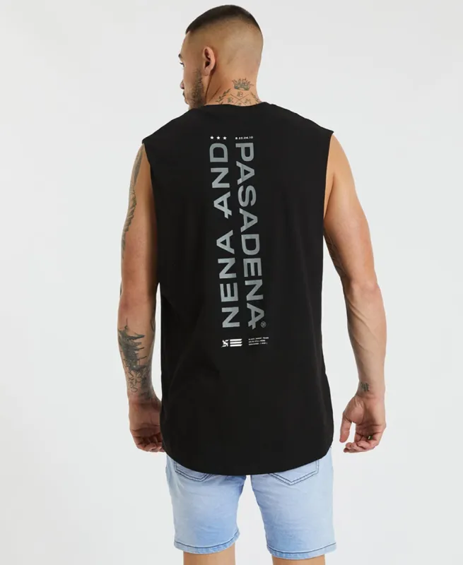 Kind Scoop Back Muscle Tee Jet Black sold by Neverland