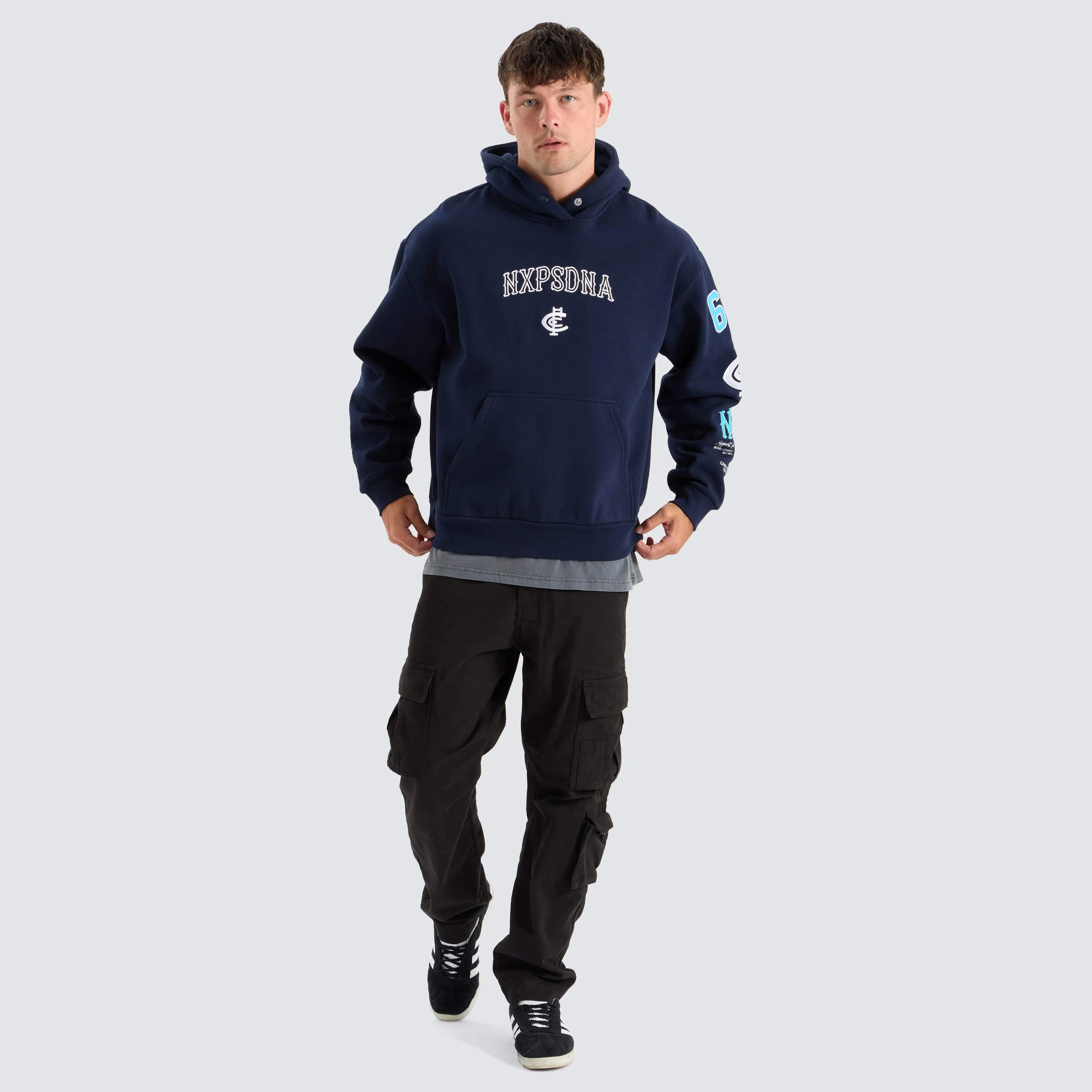 Carlton Blues AFL Box Fit Hoodie Navy sold by Neverland product image thumbnail 5