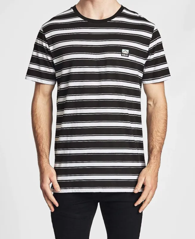Distance Standard T-Shirt Black/White Stripe sold by Neverland