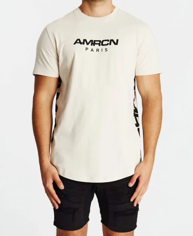Le Million Dual Curved T-Shirt Sand sold by Neverland