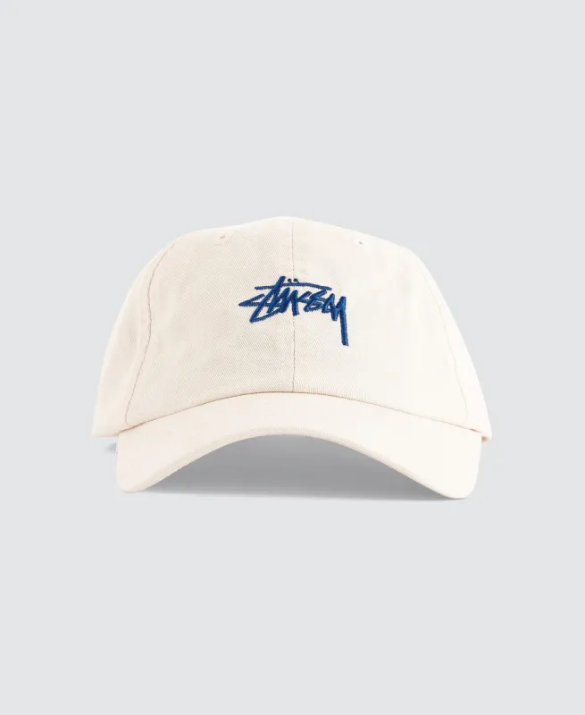 Stock Low Pro Cap Washed White/ Blue sold by Neverland