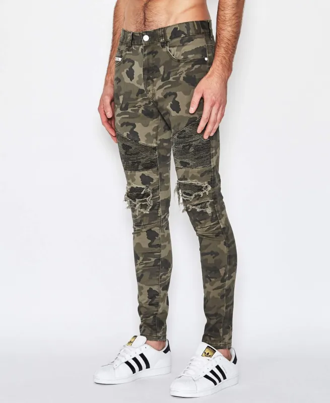 Combination Biker Jeans Airwolf Camo sold by Neverland