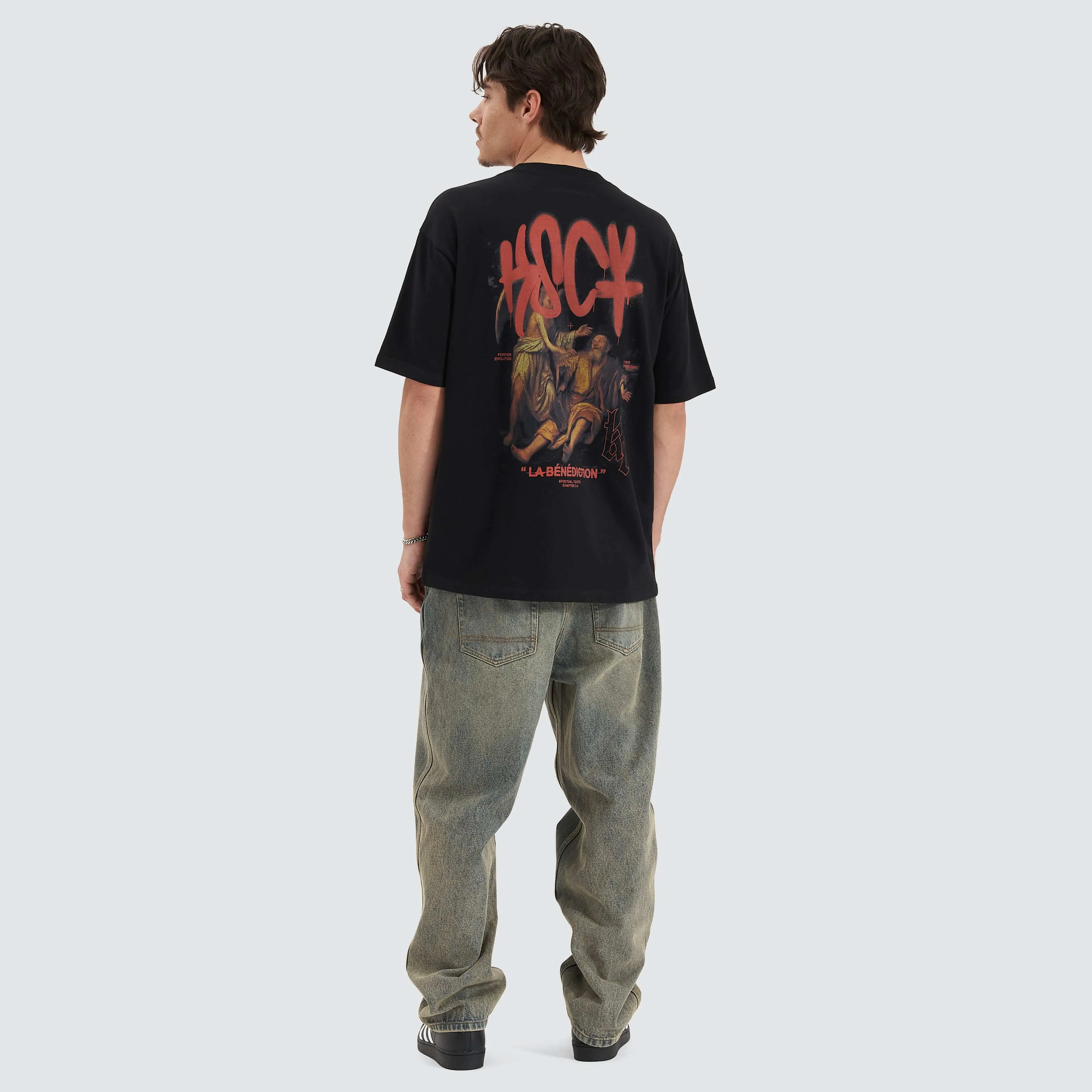 Blessing Heavy Box Fit Tee Jet Black sold by Neverland product image thumbnail 5