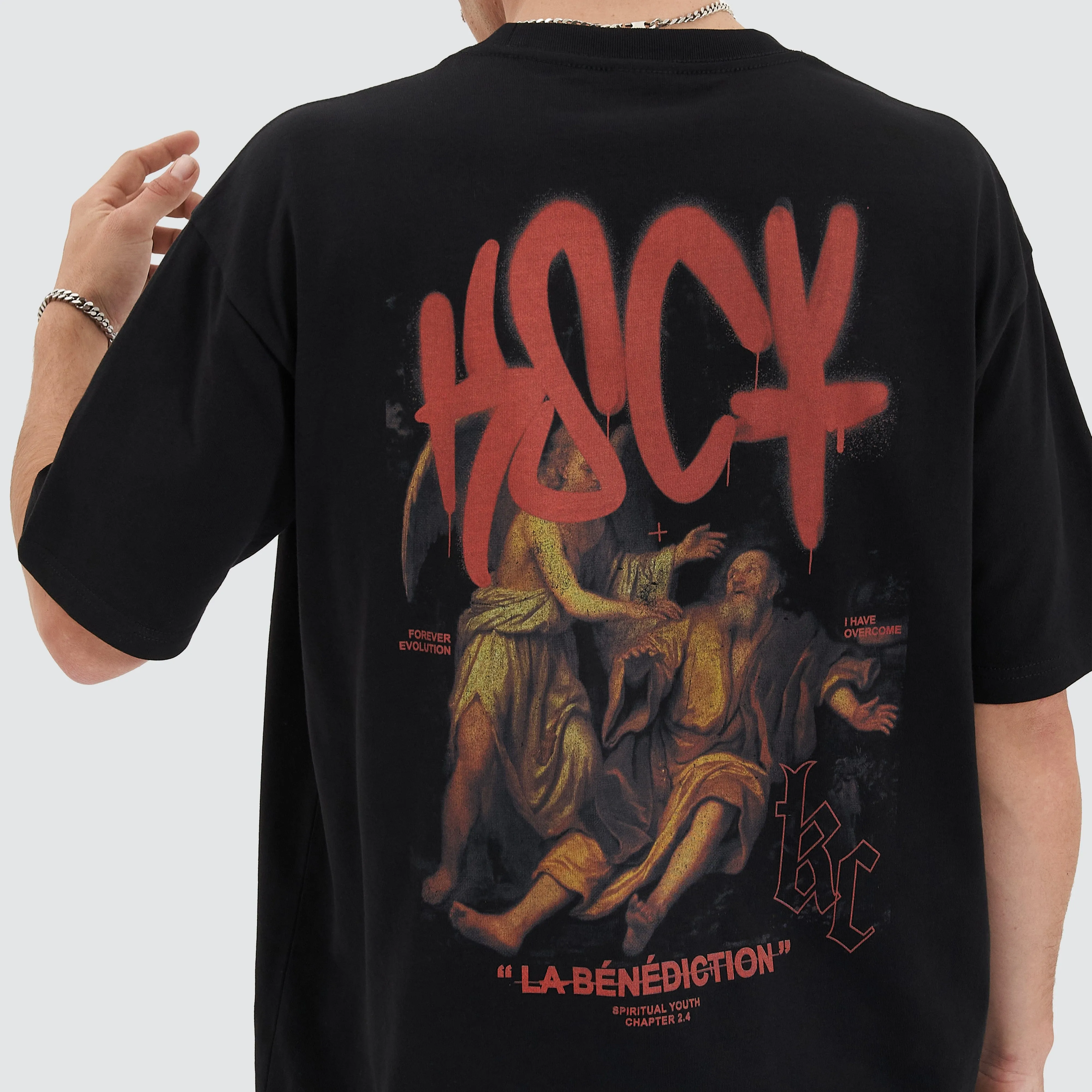 Blessing Heavy Box Fit Tee Jet Black sold by Neverland product image thumbnail 3