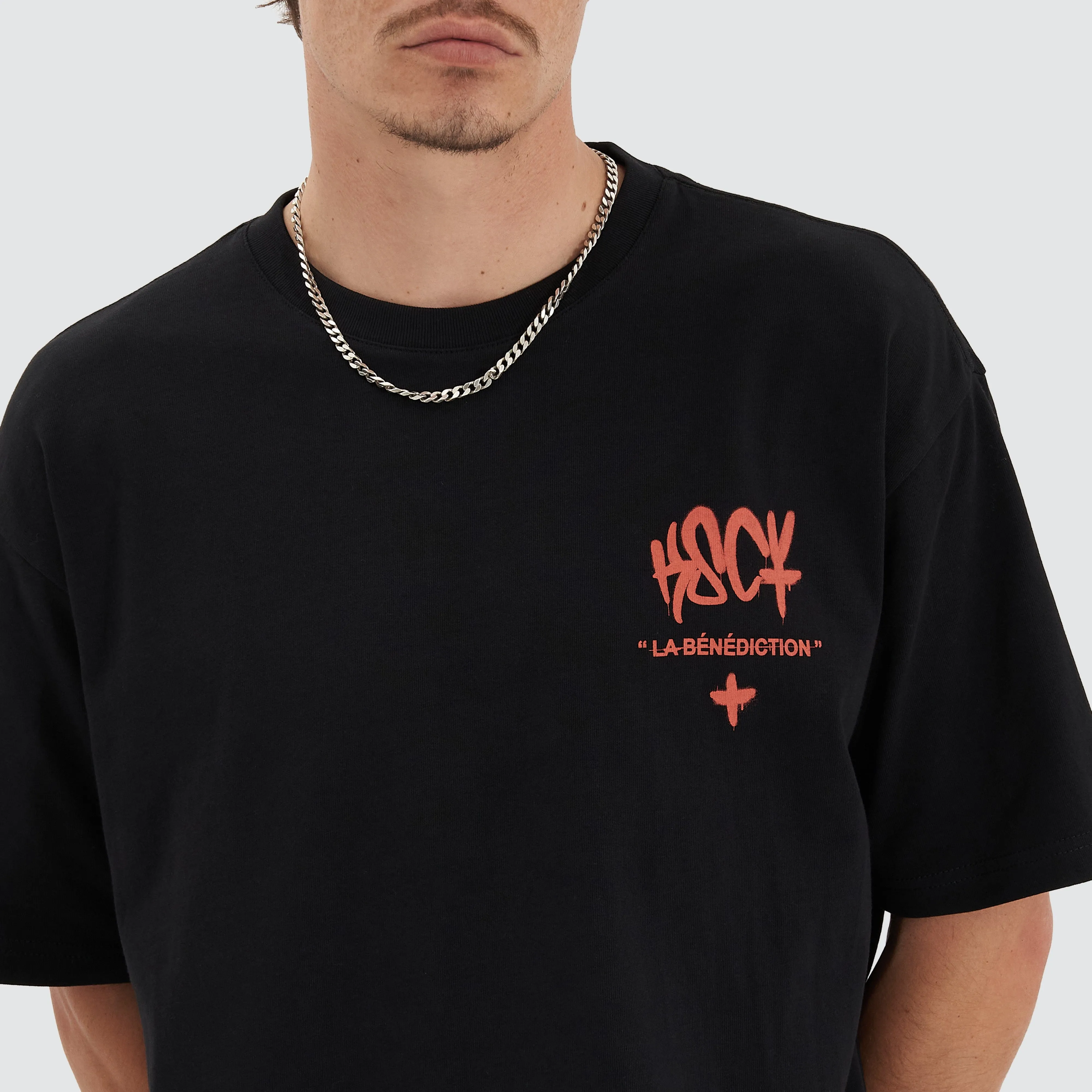 Blessing Heavy Box Fit Tee Jet Black sold by Neverland product image thumbnail 4