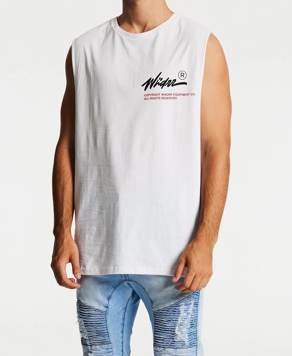 Offends Muscle Tee White sold by Neverland product image thumbnail 3