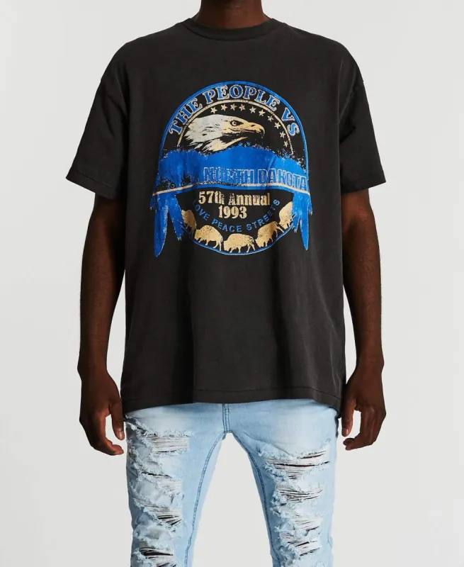 Riding Eagle Vintage T-Shirt Vintage Black sold by Neverland