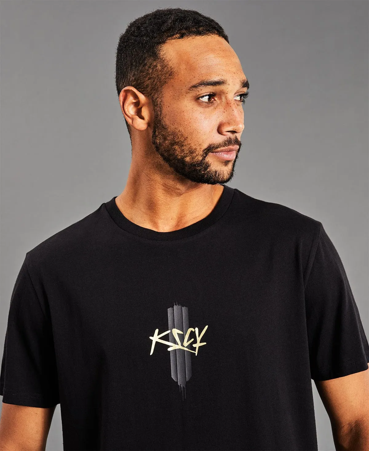 Dark Realm Dual Curved T-Shirt Jet Black sold by Neverland product image thumbnail 2