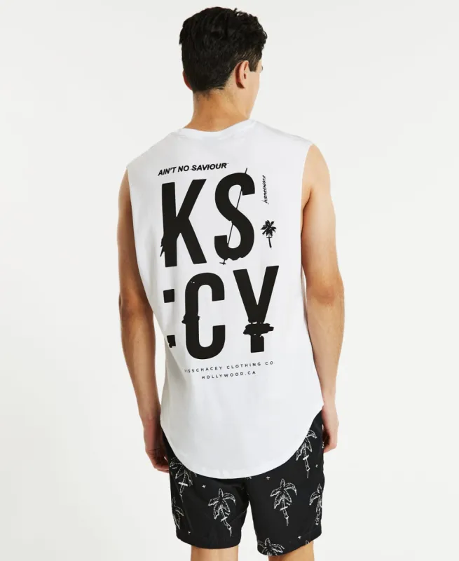 Tremble Dual Curved Muscle Tee White sold by Neverland