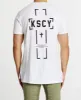 Kinston Step Hem T-Shirt White sold by Neverland