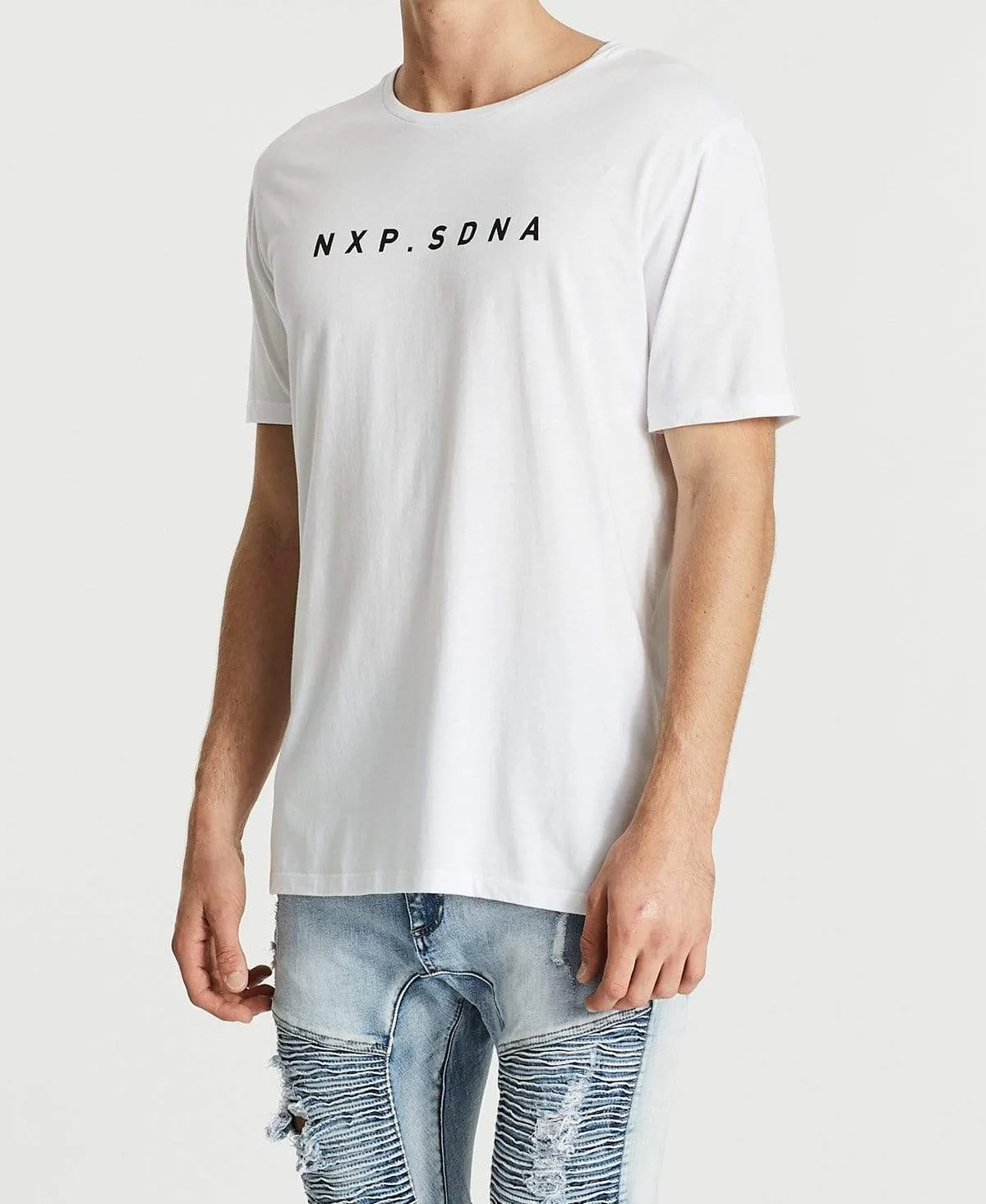 Dominance Step Hem T-Shirt White sold by Neverland product image thumbnail 3