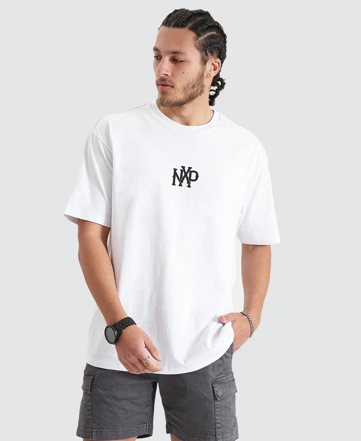 Academy Heavy Box Fit Tee Optical White sold by Neverland product image thumbnail 2
