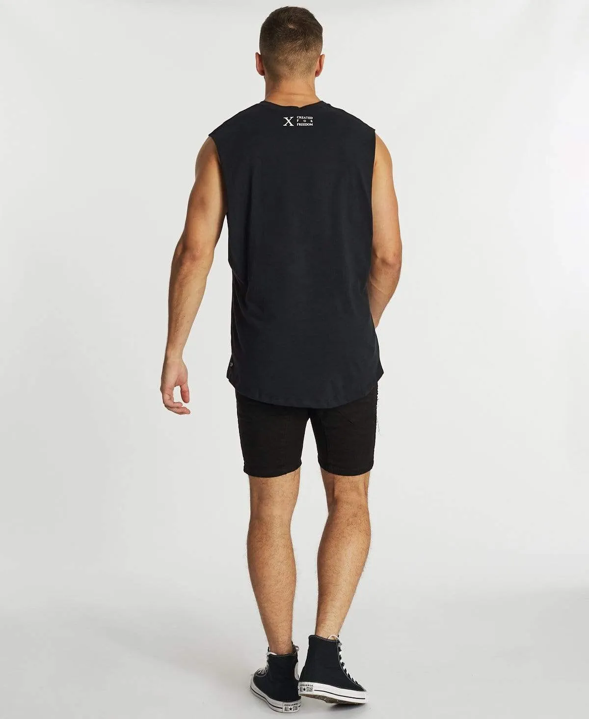 Creation Scoop Back Muscle Tee Graphite sold by Neverland product image thumbnail 5