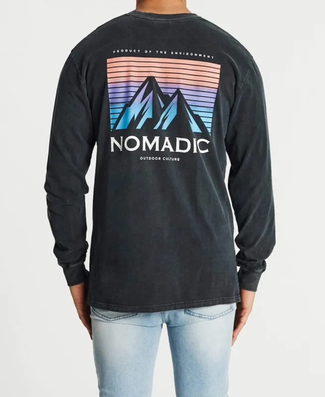 Inaccessible Relaxed Long Sleeve T-Shirt Pigment Asphalt sold by Neverland