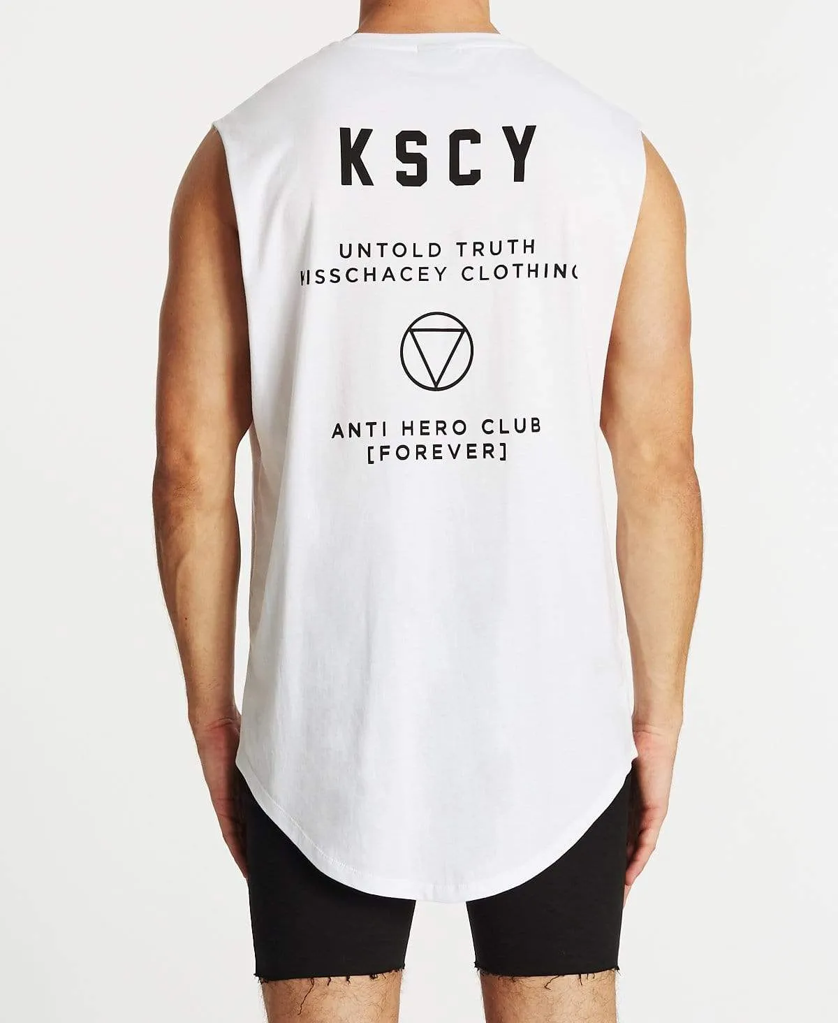 No Limit Dual Curved Muscle Tee White sold by Neverland product image thumbnail 2