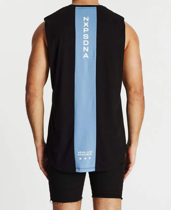 Outgunned Scoop Back Muscle Tee All Black sold by Neverland