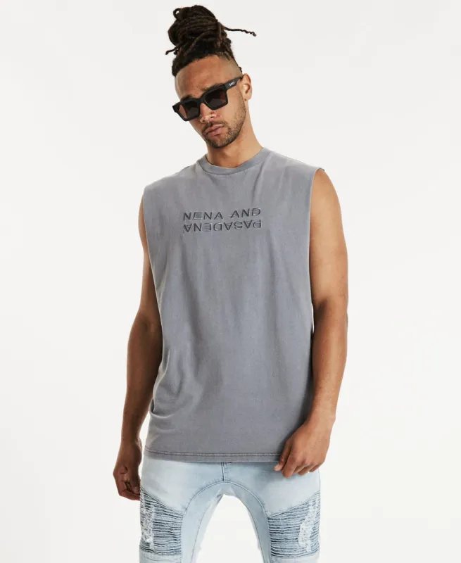 Apart Relaxed Muscle Tee Mineral Folkstone Grey sold by Neverland