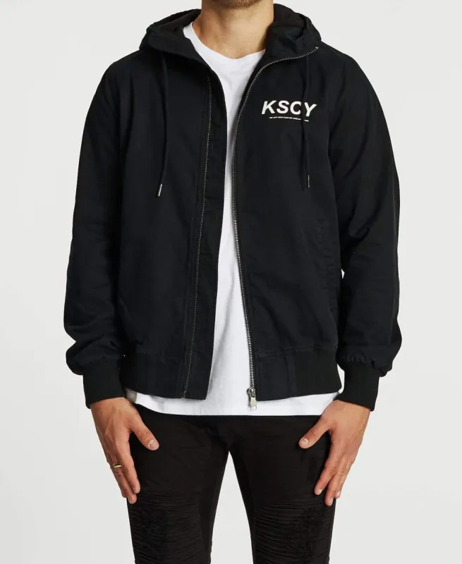 Pioneer Hooded Zip-Up Jacket Jet Black sold by Neverland