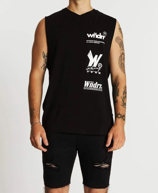 Enigma Muscle Tee Black sold by Neverland