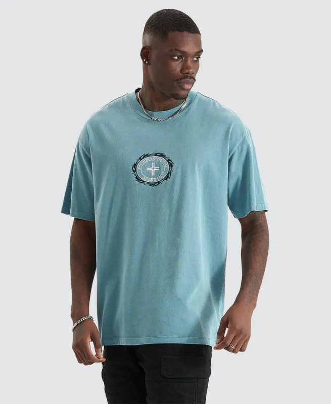 Abyss Box Fit T-Shirt Pigment Blue sold by Neverland