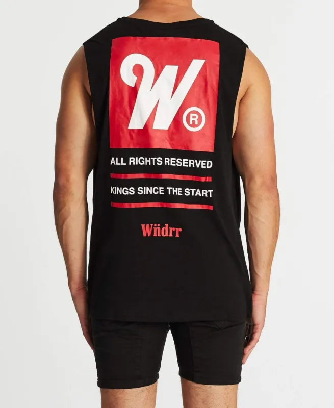 Overdue Muscle Tee Black sold by Neverland