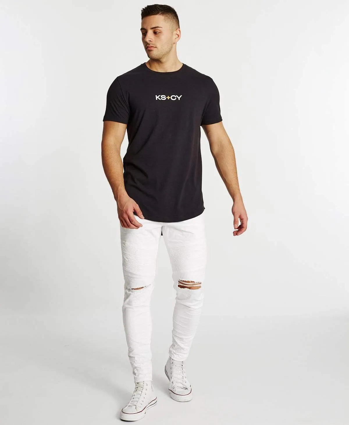 Apache Dual Curved T-Shirt Jet Black sold by Neverland product image thumbnail 4